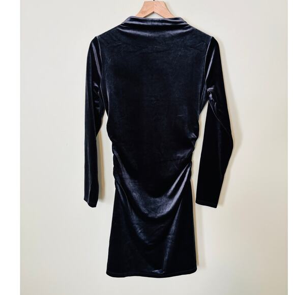 Abercrombie & Fitch Paloma Velvet Long Sleeve Mini Dress Medium - Picture 3 of 7
